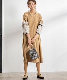 form forma | 【WEB限定】≪着回し力抜群♪≫袖レース×サテンアクセントワンピース(ドレス)