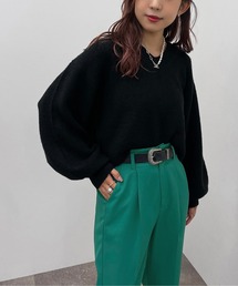 ショートVネックモチモチニットプルオーバー【ZOZOTOWN限定アイテム】