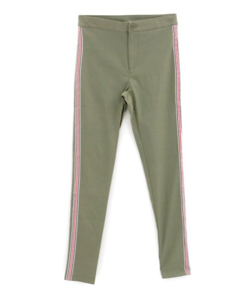 ANAP USA(アナップユーエスエー)の「サイドカラーラインストレッチパンツ(その他パンツ・レディース・カーキ・L)」の4枚目の写真