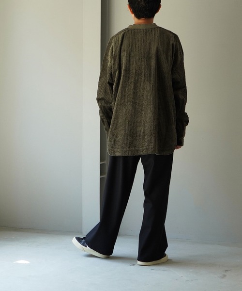 note et silence (ノートエシロンス)の「◇【 AMB100貨 】コーデュロイ プルオーバーシャツ(シャツ/ブラウス・レディース・ベージュ/ネイビー/カーキ・3)」の10枚目の写真