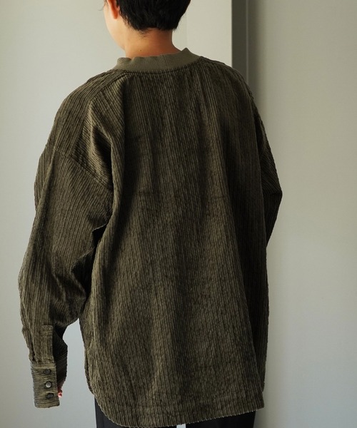 note et silence (ノートエシロンス)の「◇【 AMB100貨 】コーデュロイ プルオーバーシャツ(シャツ/ブラウス・レディース・ベージュ/ネイビー/カーキ・3)」の15枚目の写真