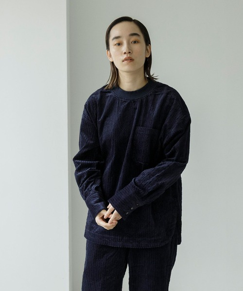 note et silence (ノートエシロンス)の「◇【 AMB100貨 】コーデュロイ プルオーバーシャツ(シャツ/ブラウス・レディース・ベージュ/ネイビー/カーキ・3)」の16枚目の写真
