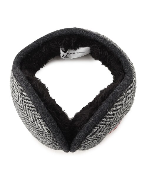 HARRIS TWEED（ハリスツイード）の「◆【WEB限定】ハリスツイード生地使用 イヤーマフラー / Harris Tweed（イヤーマフ・メンズ・グレー系1/ブラック系1・00）」の4枚目の写真