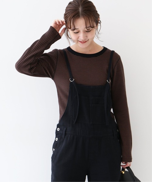 tシャツ AK+1 / ワッフル ロングスリーブ プルオーバー  「手洗い可」 レディース SLOBE IENA（スローブイエナ）の「ワッフルボーダーロング