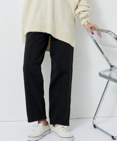 Auntie Rosa Holiday（アンティローザホリデー）の「裏起毛スウェットパンツ（スウェットパンツ・レディース・チャコールグレー/パープル/アイボリー・FREE）」の2枚目の写真