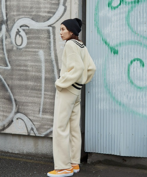 Auntie Rosa Holiday（アンティローザホリデー）の「裏起毛スウェットパンツ（スウェットパンツ・レディース・チャコールグレー/パープル/アイボリー・FREE）」の8枚目の写真