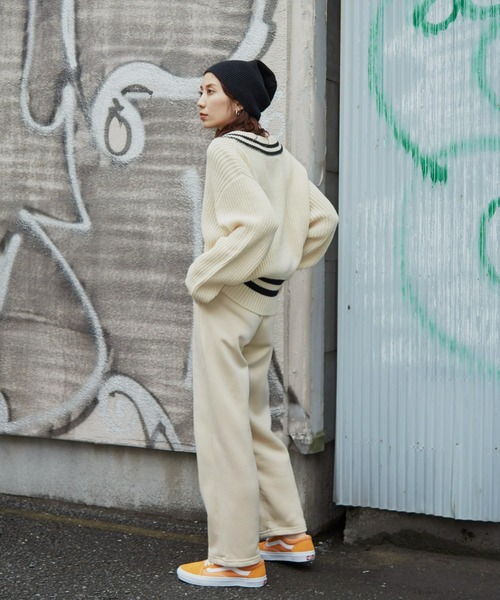 Auntie Rosa Holiday（アンティローザホリデー）の「裏起毛スウェットパンツ（スウェットパンツ・レディース・チャコールグレー/パープル/アイボリー・FREE）」の22枚目の写真