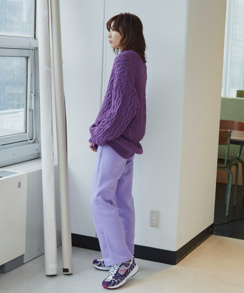 Auntie Rosa Holiday（アンティローザホリデー）の「裏起毛スウェットパンツ（スウェットパンツ・レディース・チャコールグレー/パープル/アイボリー・FREE）」の20枚目の写真