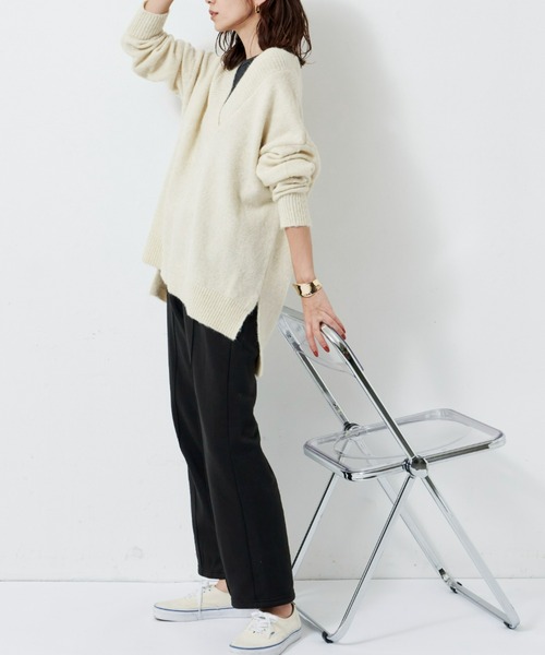 Auntie Rosa Holiday（アンティローザホリデー）の「裏起毛スウェットパンツ（スウェットパンツ・レディース・チャコールグレー/パープル/アイボリー・FREE）」の18枚目の写真