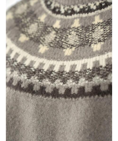 earth music&ecology（アースミュージックアンドエコロジー）の「ノルディック柄ニットプルオーバー*（ニット/セーター・レディース・ブラック/グレー/アイボリー・FREE）」の8枚目の写真