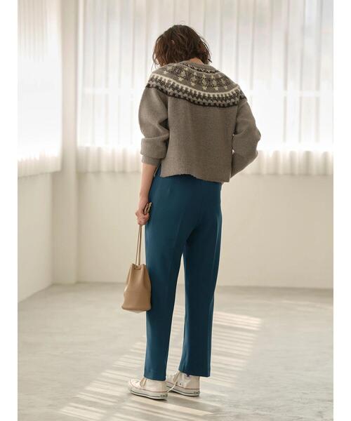 earth music&ecology（アースミュージックアンドエコロジー）の「ノルディック柄ニットプルオーバー*（ニット/セーター・レディース・ブラック/グレー/アイボリー・FREE）」の16枚目の写真