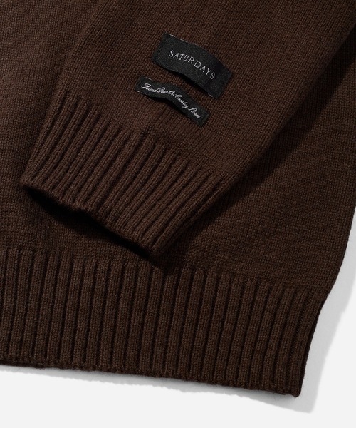 Saturdays NYC(サタデーズ ニューヨークシティ )の「Greg Sweater(ニット/セーター・メンズ・ダークブラウン/レッド・L/M/S/XL/X-SMALL)」の7枚目の写真