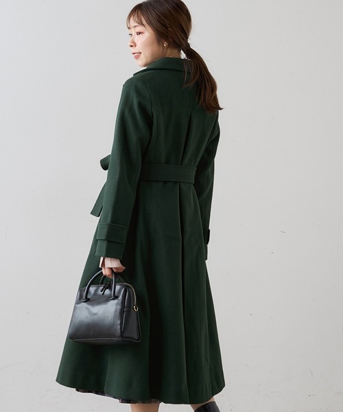 natural couture プチナチュ ロングコート グリーン Sサイズ natural couture プチナチュ ロングコート グリーン Sサイズ
