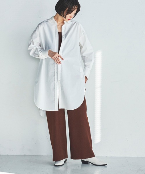 lautreamont BLEUBLANC（ロートレアモンブルーブラン）の「<lautreamont BLEUBLANC>ワイドルーズサロペット（サロペット/オーバーオール・レディース・ブラウン/ネイビー・9号）」の5枚目の写真
