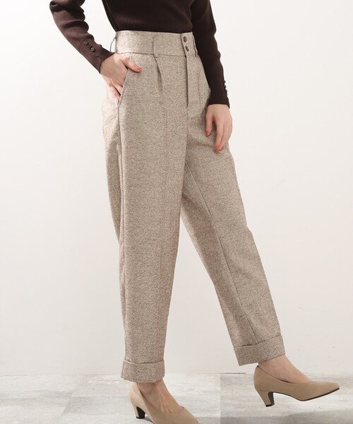 DRESKIP（ドレスキップ）の「◆ツイードヘリンボーンパンツ（その他パンツ・レディース・ライトベージュ/ブラック/ダークブラウン・02/03/04）」の3枚目の写真