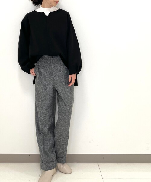 DRESKIP（ドレスキップ）の「◆ツイードヘリンボーンパンツ（その他パンツ・レディース・ライトベージュ/ブラック/ダークブラウン・02/03/04）」の5枚目の写真