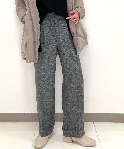 DRESKIP（ドレスキップ）の「◆ツイードヘリンボーンパンツ（その他パンツ・レディース・ライトベージュ/ブラック/ダークブラウン・02/03/04）」の6枚目の写真