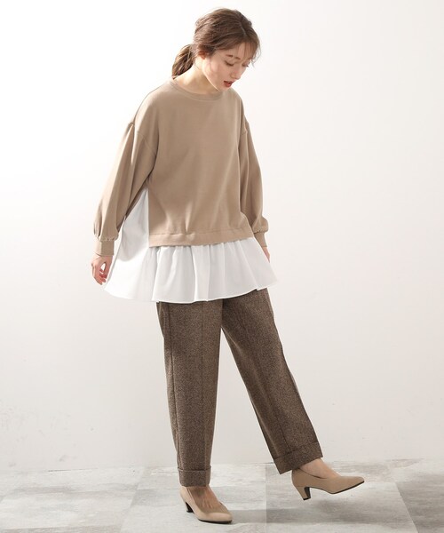 DRESKIP（ドレスキップ）の「◆ツイードヘリンボーンパンツ（その他パンツ・レディース・ライトベージュ/ブラック/ダークブラウン・02/03/04）」の13枚目の写真