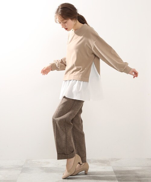 DRESKIP（ドレスキップ）の「◆ツイードヘリンボーンパンツ（その他パンツ・レディース・ライトベージュ/ブラック/ダークブラウン・02/03/04）」の14枚目の写真
