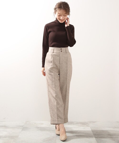 DRESKIP（ドレスキップ）の「◆ツイードヘリンボーンパンツ（その他パンツ・レディース・ライトベージュ/ブラック/ダークブラウン・02/03/04）」の18枚目の写真
