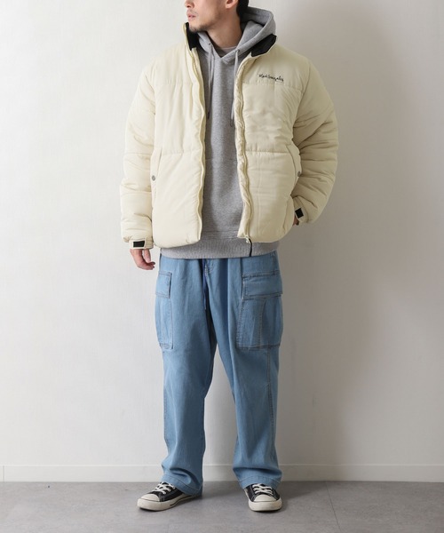 Mark Gonzales(マーク・ゴンザレス)の「【別注】【Mark Gonzales】中綿ダウンジャケット/ブルゾン(ダウンジャケット/コート・メンズ・ホワイト/ブラック/カーキ/クリーム・MEDIUM/LARGE)」の14枚目の写真