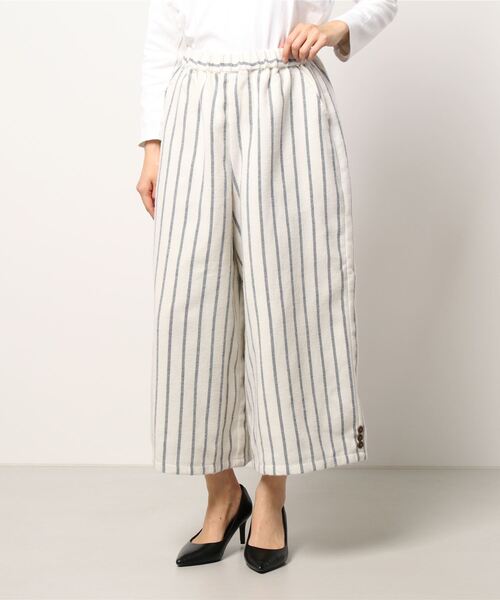 Samansa Mos2(サマンサ モスモス)の「ウールライクカルゼ柄アソートワイドパンツ(その他パンツ・レディース・チャコール/ベージュ/グレー/キナリ・フリ-)」の8枚目の写真