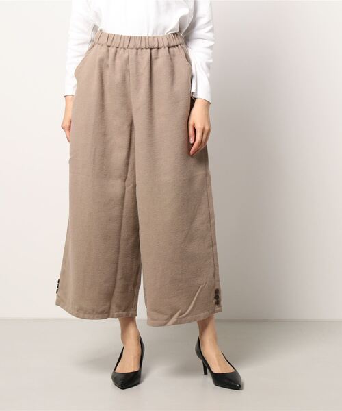 Samansa Mos2(サマンサ モスモス)の「ウールライクカルゼ柄アソートワイドパンツ(その他パンツ・レディース・チャコール/ベージュ/グレー/キナリ・フリ-)」の10枚目の写真
