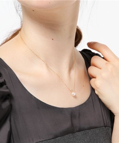 agete（アガット）の「K10ネックレス（10151116009）（ネックレス・レディース・ホワイト系その他・FREE）」の2枚目の写真