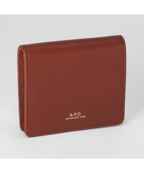 A.P.C.（アーペーセー）の「A.P.C. Mael COMPACT WALLET アー・ペー・セー コンパクト 財布（財布・レディース・ブラック/ブラウン・FREE）」の2枚目の写真
