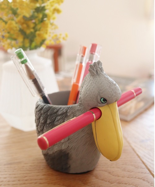 BIRTHDAY BAR（バースデイバー）の「ハシビロコウ ペンスタンド（ステーショナリー・レディース・グレー・フリー）」の6枚目の写真