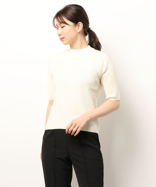 MISCH MASCH（ミッシュマッシュ）の「ラウンドネックアンサンブル（アンサンブル・レディース・ホワイト/ブラック/ボルドー/モカ・MEDIUM）」の6枚目の写真