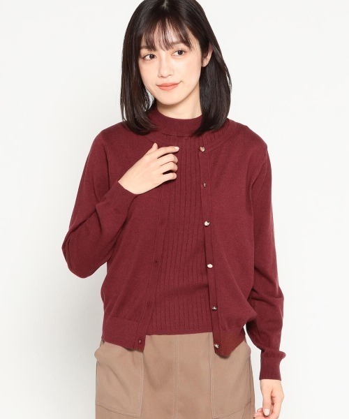 MISCH MASCH（ミッシュマッシュ）の「ラウンドネックアンサンブル（アンサンブル・レディース・ホワイト/ブラック/ボルドー/モカ・MEDIUM）」の4枚目の写真