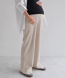 andme | 【マタニティ】セルフカットリブワイドパンツ(マタニティウェア/グッズ)