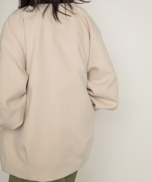 w closet（ダブルクローゼット）の「エコウールノーカラーショートコート（ノーカラーコート・レディース・ミント・FREE）」の15枚目の写真