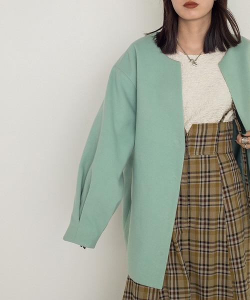 w closet（ダブルクローゼット）の「エコウールノーカラーショート