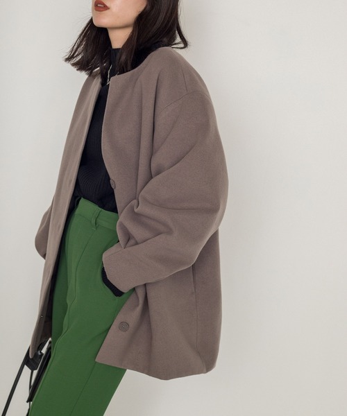 JOINT WORKS✩Aw✩ダブルVカラーチェスターコート ノーカラー JOINT WORKS | WEEKLY RANKING！｜JOINT WORKS LADYS