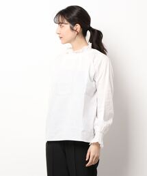 earth music&ecology | ハイネックレースシャーリングブラウス＊(Tシャツ/カットソー)