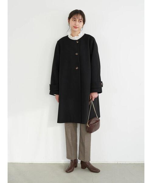 earth music&ecology（アースミュージックアンドエコロジー）の「ハイネックレースシャーリングブラウス＊（Tシャツ/カットソー・レディース・ブラック/オフホワイト・FREE）」の22枚目の写真