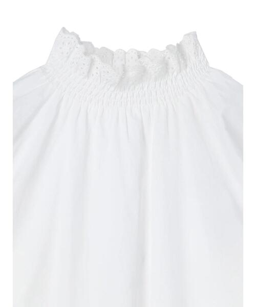 earth music&ecology（アースミュージックアンドエコロジー）の「ハイネックレースシャーリングブラウス＊（Tシャツ/カットソー・レディース・ブラック/オフホワイト・FREE）」の7枚目の写真