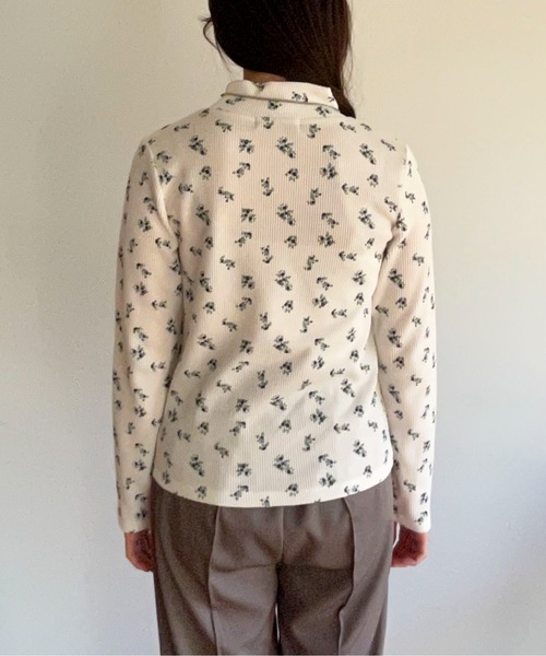 EPIMI E'PIMMY(エピミエピミー)の「フラワーサーマルハイネックプルオーバー(Tシャツ/カットソー・レディース・グレー/オフホワイト・MEDIUM)」の9枚目の写真