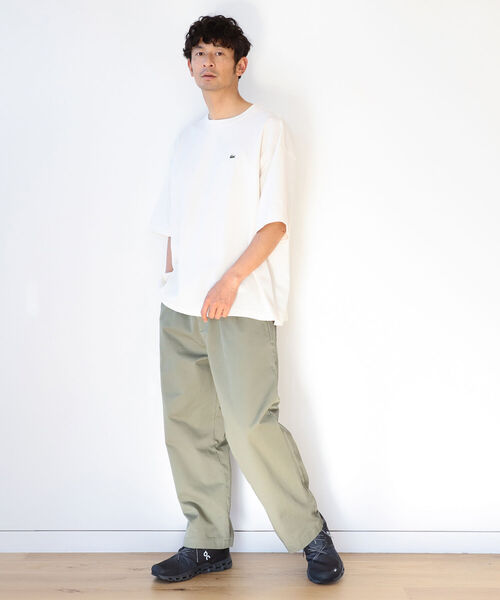 B:MING by BEAMS（ビーミングバイビームス）の「LACOSTE for B:MING by BEAMS / 別注 カノコ ドロップショルダーTシャツ（Tシャツ/カットソー・メンズ・ネイビー/ブルー系その他/ホワイト・1/2/4/3）」の6枚目の写真