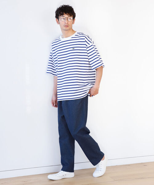 B:MING by BEAMS（ビーミングバイビームス）の「LACOSTE for B:MING by BEAMS / 別注 カノコ ドロップショルダーTシャツ（Tシャツ/カットソー・メンズ・ネイビー/ブルー系その他/ホワイト・1/2/4/3）」の15枚目の写真