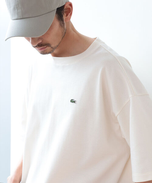 B:MING by BEAMS（ビーミングバイビームス）の「LACOSTE for B:MING by BEAMS / 別注 カノコ ドロップショルダーTシャツ（Tシャツ/カットソー・メンズ・ネイビー/ブルー系その他/ホワイト・1/2/4/3）」の17枚目の写真