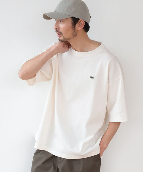 B:MING by BEAMS（ビーミングバイビームス）の「LACOSTE for B:MING by BEAMS / 別注 カノコ ドロップショルダーTシャツ（Tシャツ/カットソー・メンズ・ネイビー/ブルー系その他/ホワイト・1/2/4/3）」の19枚目の写真