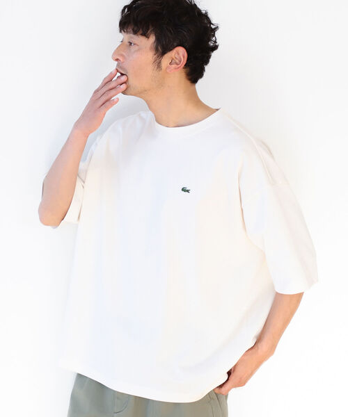 B:MING by BEAMS（ビーミングバイビームス）の「LACOSTE for B:MING by BEAMS / 別注 カノコ ドロップショルダーTシャツ（Tシャツ/カットソー・メンズ・ネイビー/ブルー系その他/ホワイト・1/2/4/3）」の20枚目の写真