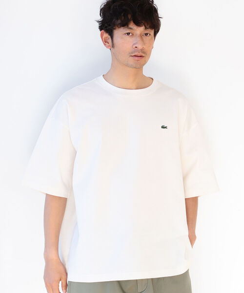 B:MING by BEAMS（ビーミングバイビームス）の「LACOSTE for B:MING by BEAMS / 別注 カノコ ドロップショルダーTシャツ（Tシャツ/カットソー・メンズ・ネイビー/ブルー系その他/ホワイト・1/2/4/3）」の21枚目の写真