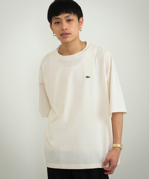 B:MING by BEAMS（ビーミングバイビームス）の「LACOSTE for B:MING by BEAMS / 別注 カノコ ドロップショルダーTシャツ（Tシャツ/カットソー・メンズ・ネイビー/ブルー系その他/ホワイト・1/2/4/3）」の11枚目の写真
