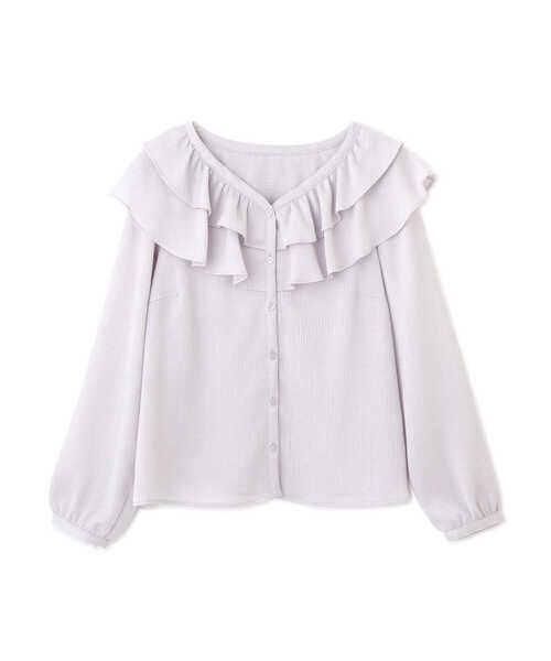 PROPORTION BODY DRESSING（プロポーションボディドレッシング）の「デコルテラッフルブラウス / 1212110201（シャツ/ブラウス・レディース・ピンク/オフホワイト/グレー・FREE）」の22枚目の写真