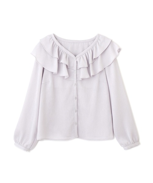 PROPORTION BODY DRESSING（プロポーションボディドレッシング）の「デコルテラッフルブラウス / 1212110201（シャツ/ブラウス・レディース・ピンク/オフホワイト/グレー・FREE）」の11枚目の写真