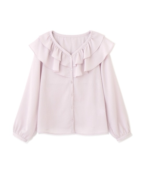 PROPORTION BODY DRESSING（プロポーションボディドレッシング）の「デコルテラッフルブラウス / 1212110201（シャツ/ブラウス・レディース・ピンク/オフホワイト/グレー・FREE）」の20枚目の写真